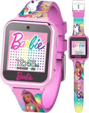 Barbie Kids Smartwatch - Interactive Fun with 10 Watch Faces, Camera, Games, Alarm, Step Tracker & More - Stylish Gift for Girls with Printed Unicorn & Mermaid Straps - Fits Wrists 5.5'' to 8.0"