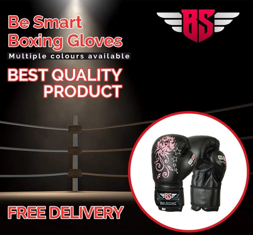 Be Smart Kids Boxing Gloves 4-12 Years 4oz 6oz Training Gloves for Children Sparring Youth Boxing Gloves Junior Training Mitts Punch PU Leather MMA Muay Thai Kick Boxing