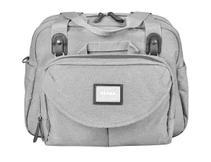 Beaba Geneva Diaper Bag, Multifunction Baby Diaper Bag, Includes Removable Strap for Stroller, Changing Pad, and Insulated Pouch, (Grey)