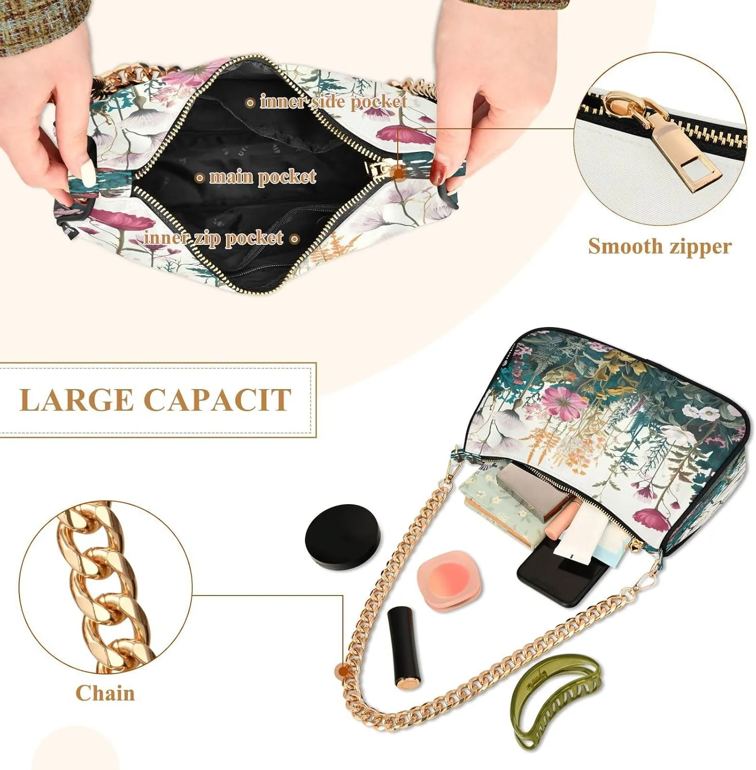 Beach Scene Cats Cute Clutch Purses for Women, Crossbody Bag