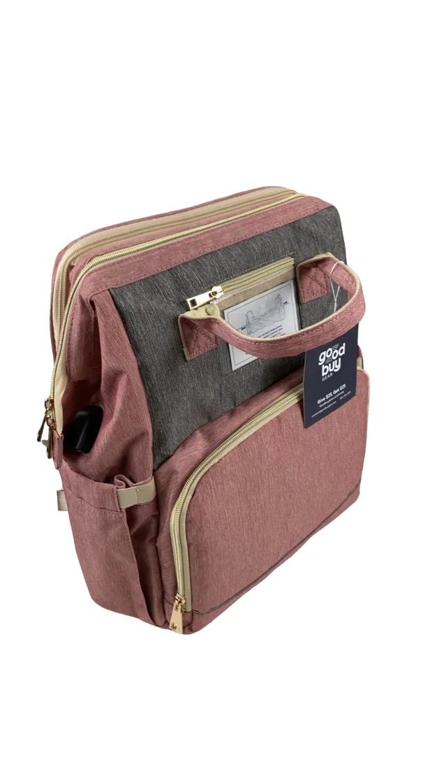 Bear Tree The Sequoia Convertible Baby Backpack, Pink/Grey