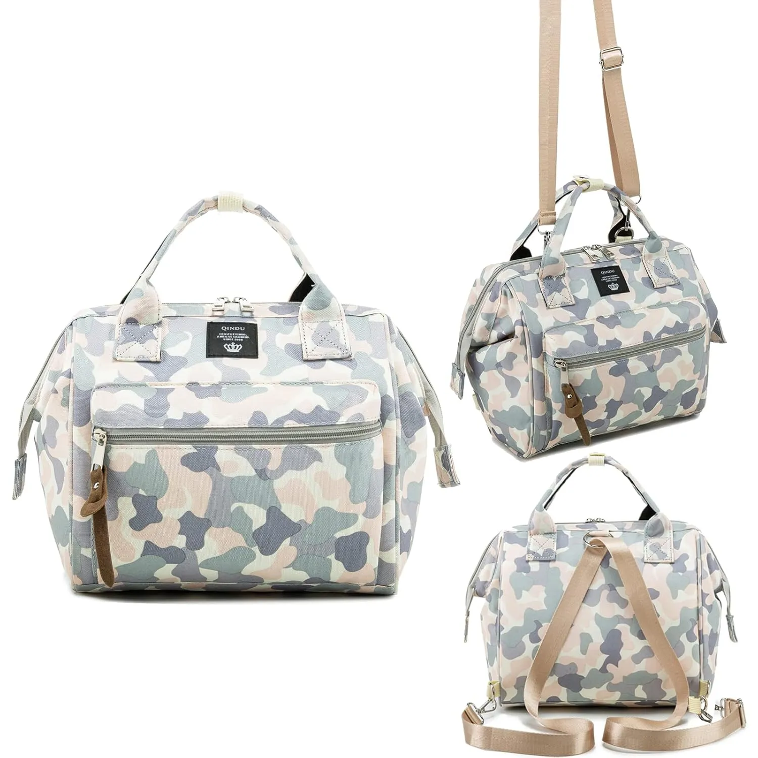Beaulyn Small Diaper Bag Backpack, Mini Diaper Bag & Crossbody Diaper Tote Bag with Insulated Pocket