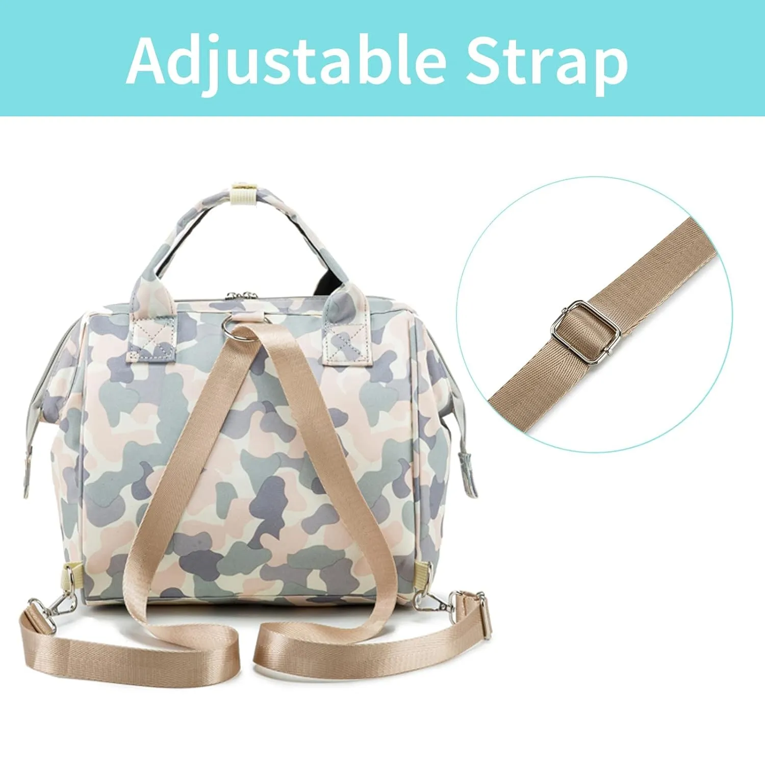 Beaulyn Small Diaper Bag Backpack, Mini Diaper Bag & Crossbody Diaper Tote Bag with Insulated Pocket