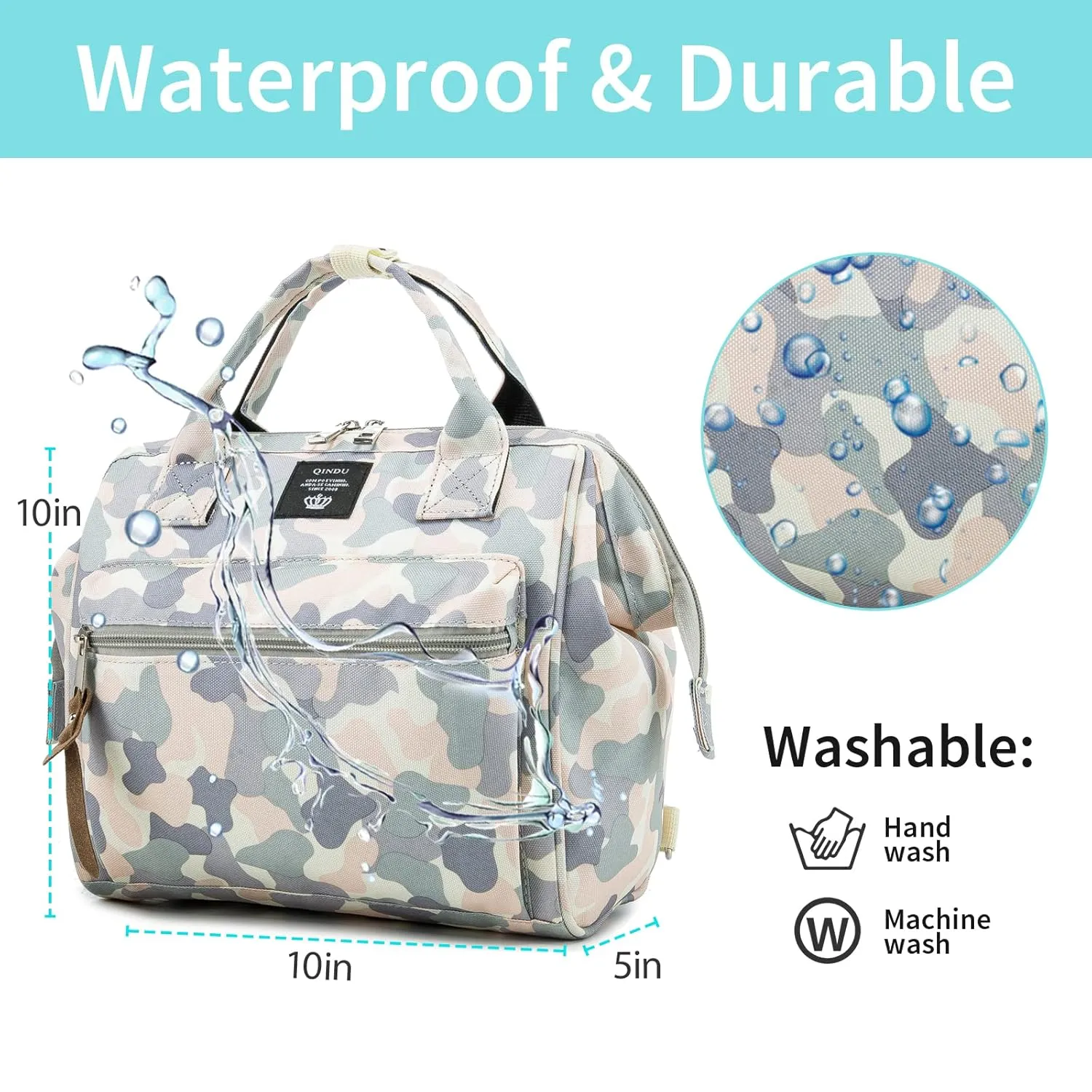 Beaulyn Small Diaper Bag Backpack, Mini Diaper Bag & Crossbody Diaper Tote Bag with Insulated Pocket