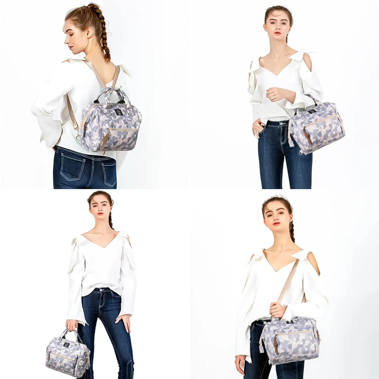 Beaulyn Small Diaper Bag Backpack, Mini Diaper Bag & Crossbody Diaper Tote Bag with Insulated Pocket