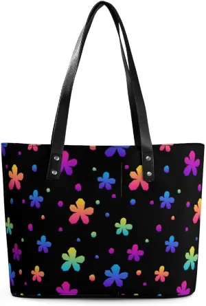 Bees Chamomiles Print Hobo Handbags With Zipper Large Capacity Satchel Tote Bag Shoulder Bag