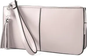 befen Genuine Leather Wristlet Clutch for Women Ultra-Slim Ladies Credit Card Holder Wallet Purses with RFID Protection
