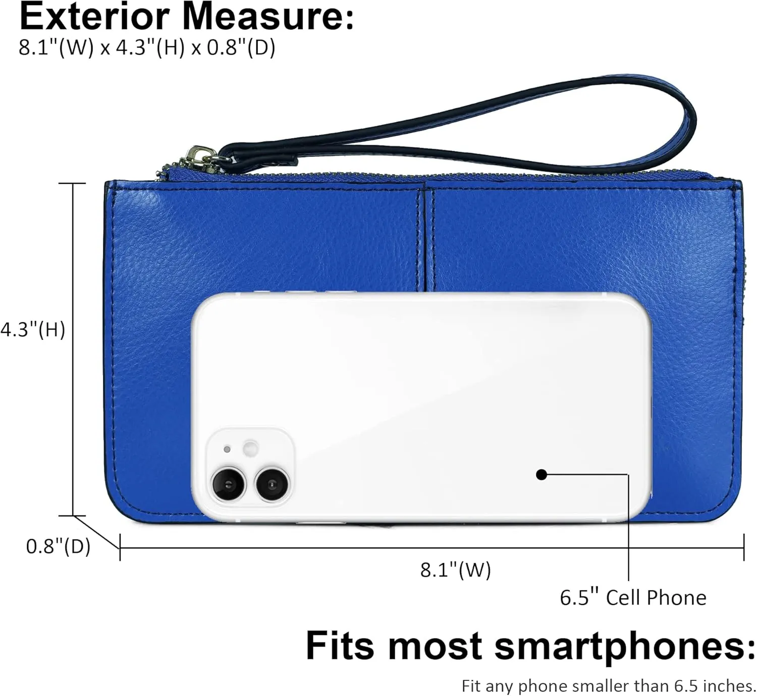 befen Genuine Leather Wristlet Clutch for Women Ultra-Slim Ladies Credit Card Holder Wallet Purses with RFID Protection