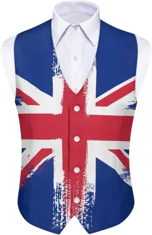 Biyejit Men's Suit Vest Business Formal Dress Waistcoat Slim Fit Vests for Men for Suit or Tuxedo Wedding Dress