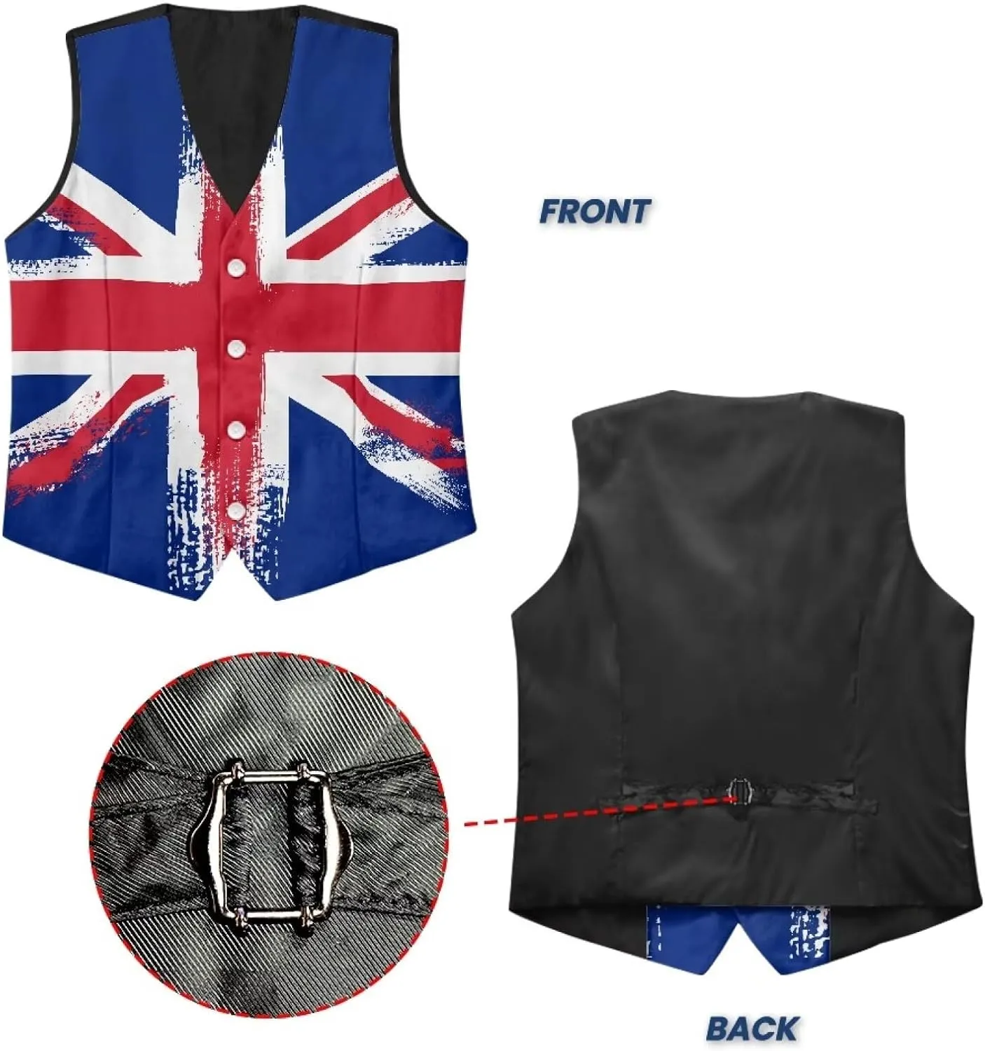 Biyejit Men's Suit Vest Business Formal Dress Waistcoat Slim Fit Vests for Men for Suit or Tuxedo Wedding Dress