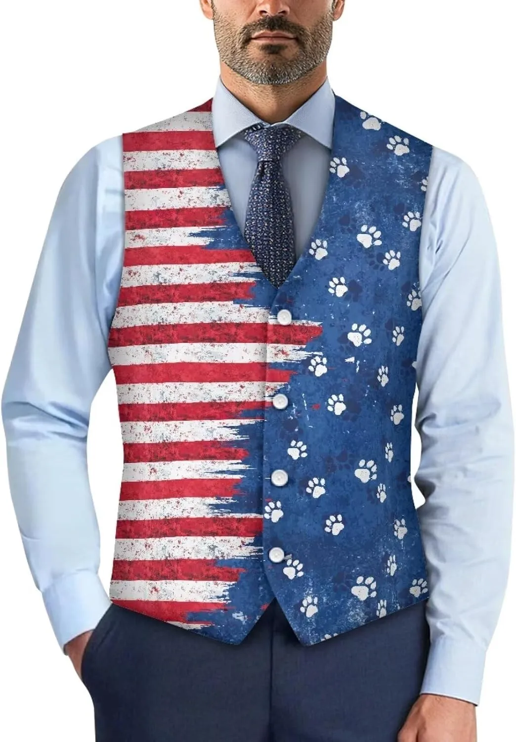 Biyejit Men's Suit Vest Business Formal Dress Waistcoat Slim Fit Vests for Men for Suit or Tuxedo Wedding Dress