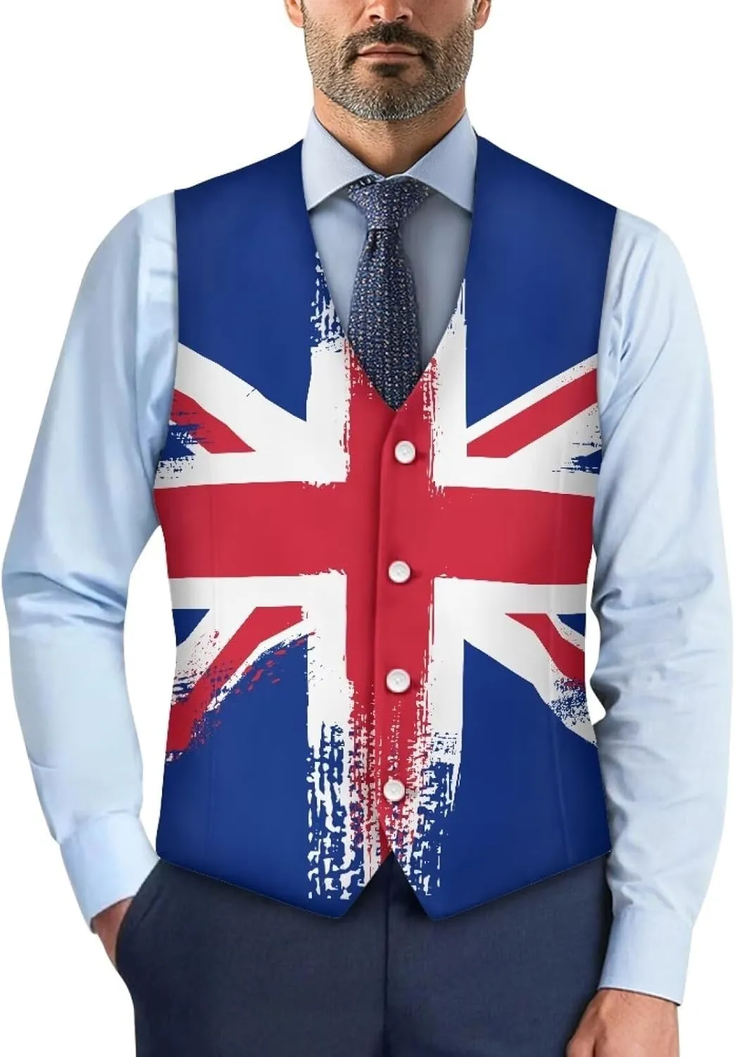 Biyejit Men's Suit Vest Business Formal Dress Waistcoat Slim Fit Vests for Men for Suit or Tuxedo Wedding Dress