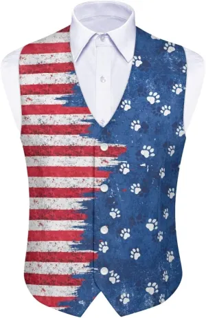 Biyejit Men's Suit Vest Business Formal Dress Waistcoat Slim Fit Vests for Men for Suit or Tuxedo Wedding Dress