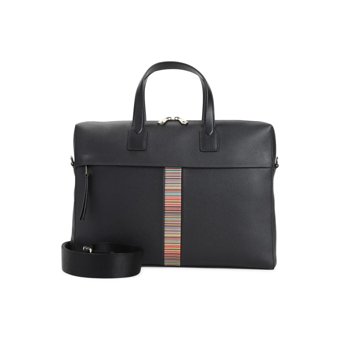Black Cow Leather Folio Bag