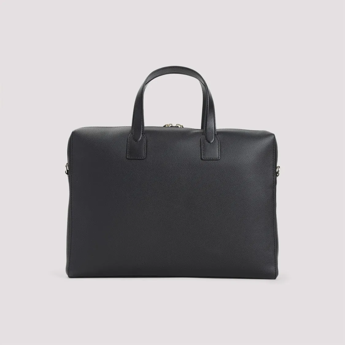 Black Cow Leather Folio Bag