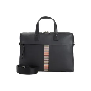 Black Cow Leather Folio Bag