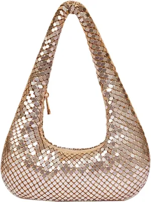 Bling Sequin Evening Bags for Women Ladies Sparkling Party Prom Cute Hobo Clutch Handbag Underarm Bag