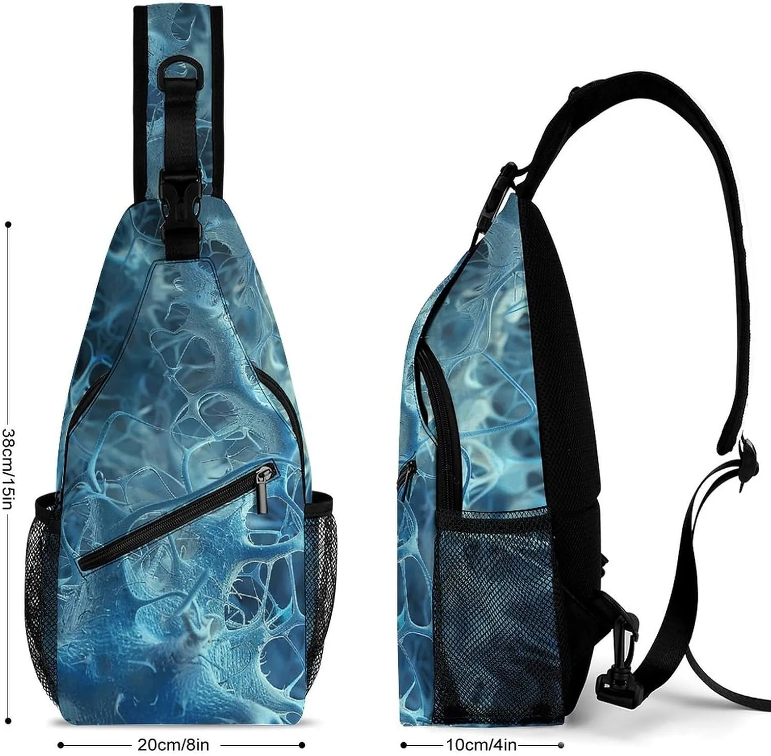 Blue Neuron Picture Sling Bag Crossbody Bags Cross Body Bag Fanny Packs Chest Bags Sling Purses for Travel