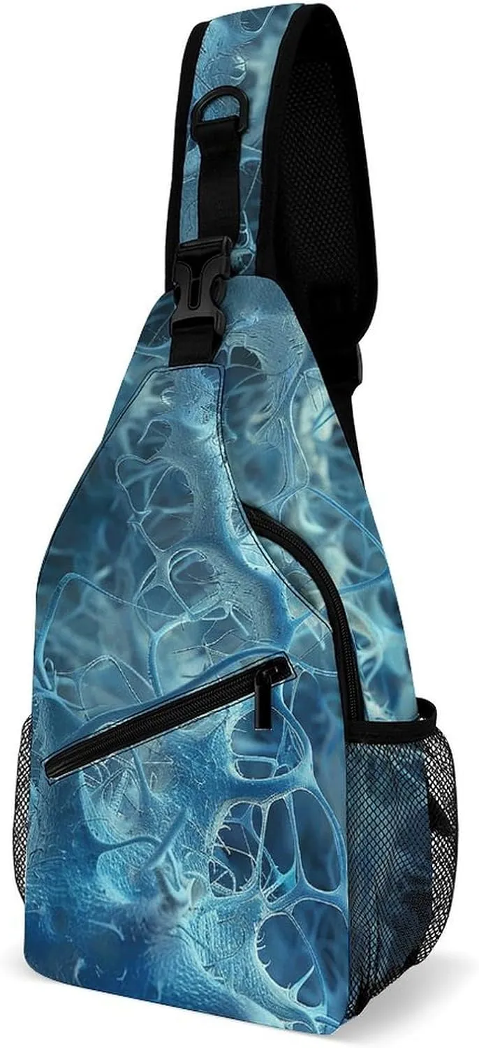 Blue Neuron Picture Sling Bag Crossbody Bags Cross Body Bag Fanny Packs Chest Bags Sling Purses for Travel
