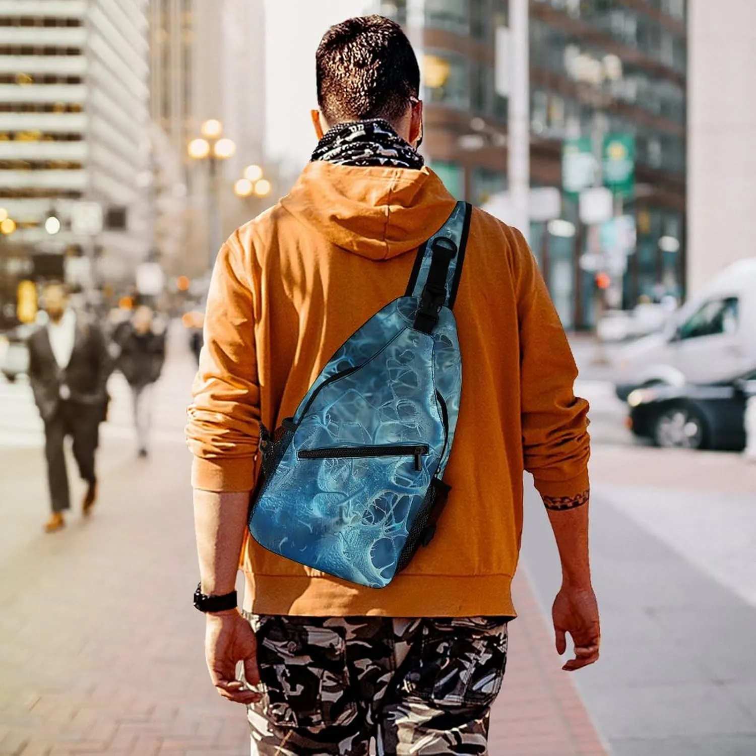 Blue Neuron Picture Sling Bag Crossbody Bags Cross Body Bag Fanny Packs Chest Bags Sling Purses for Travel