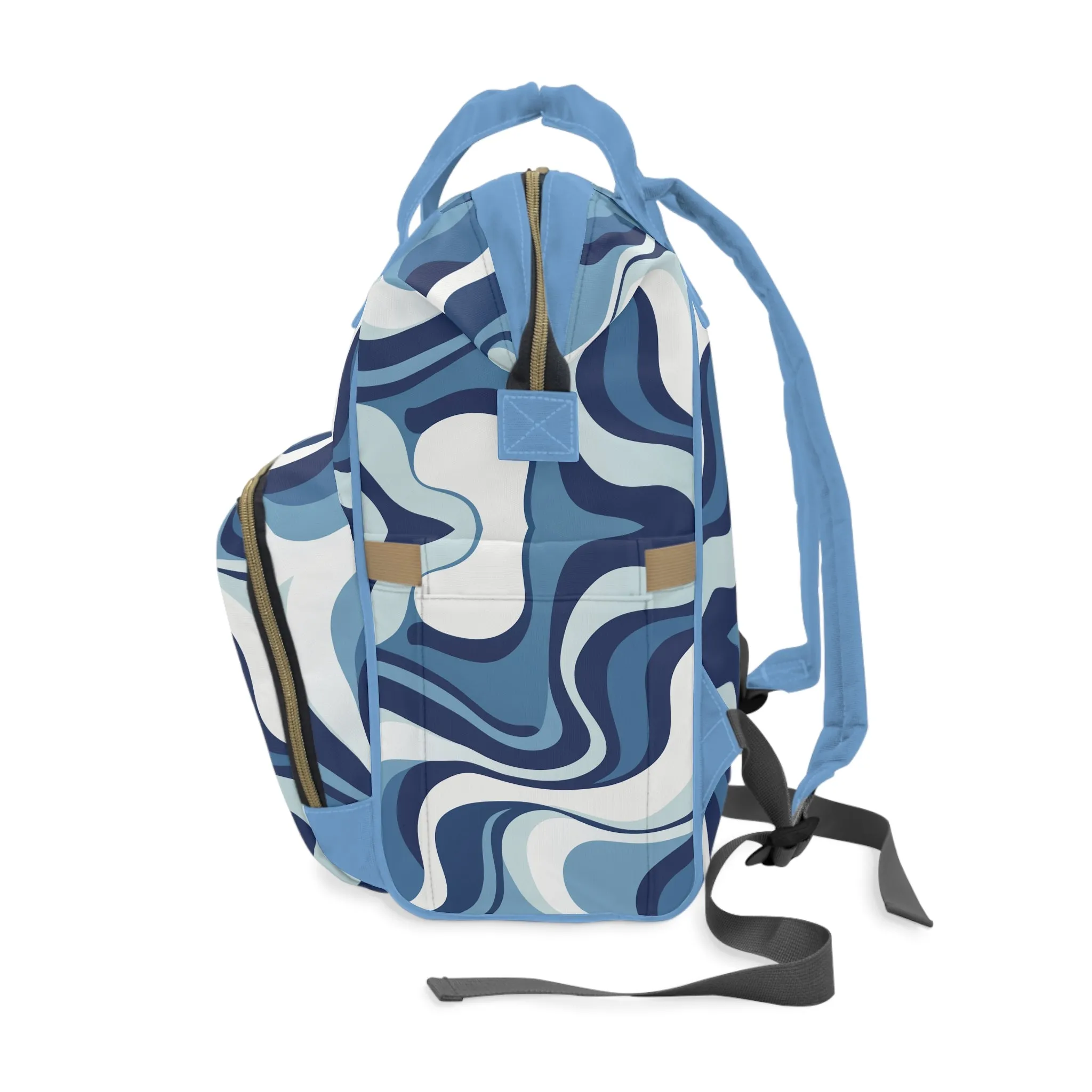 Blue Swirl Diaper Backpack
