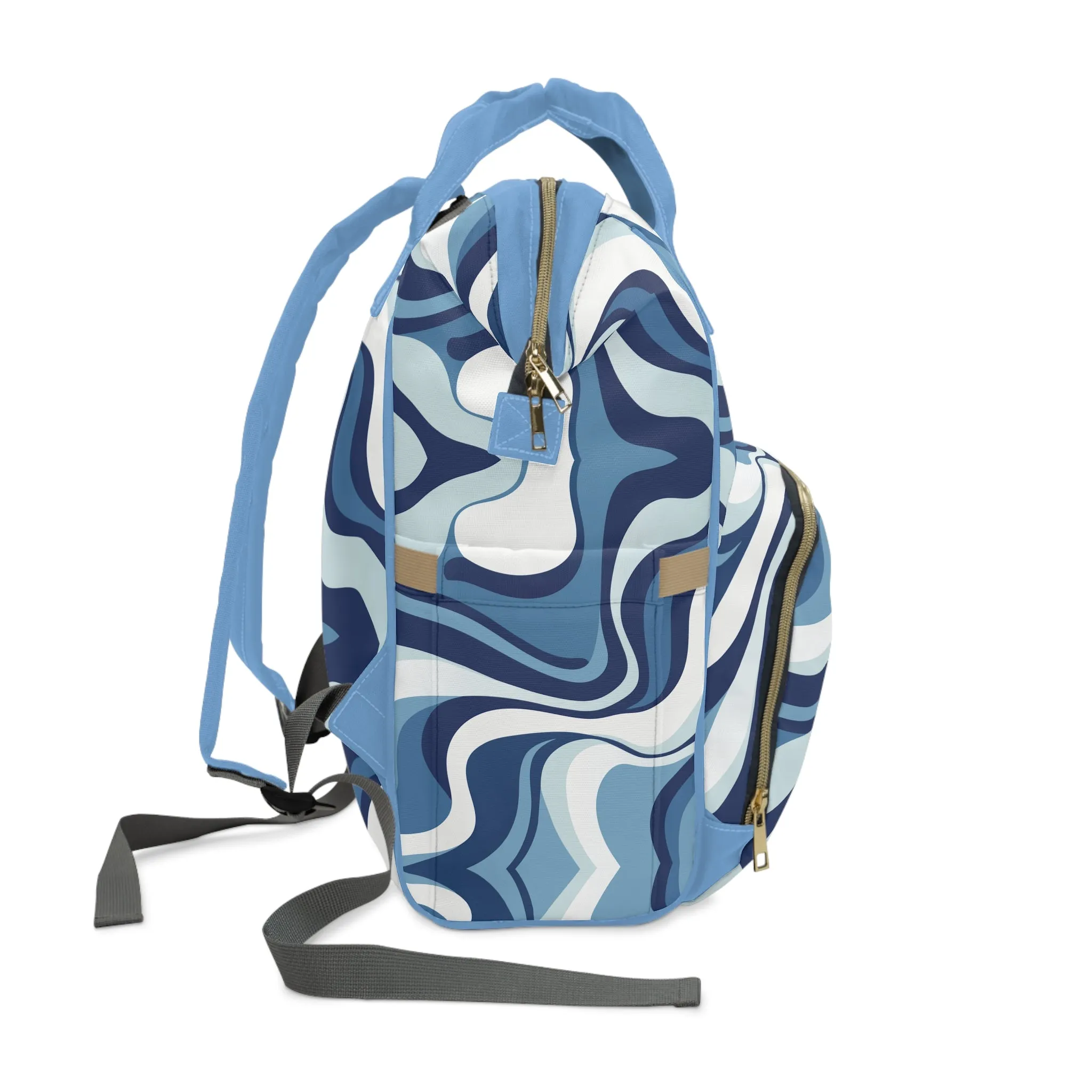 Blue Swirl Diaper Backpack