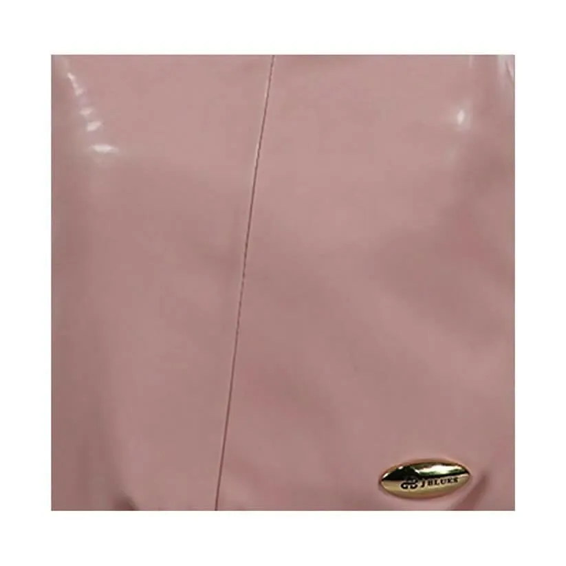 Blush Pink Glossy Hobo Bag with Gold Handle – Soft & Stylish