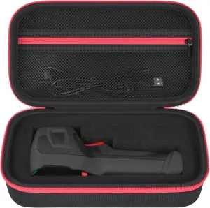 Boobowl Case Compatible with HSFTOOLS HF96/ for AMPBANK H128 Thermal Camera, Infrared Camera Storage Holder Box with DIY Sponge for USB Cables, Calibration Card and Accessories(Bag Only) (Black)