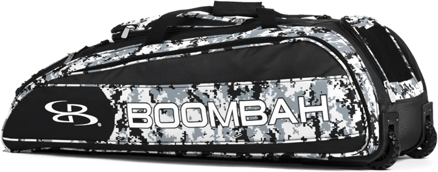 Boombah Beast Rolling Bat Bag - 40" x 14" x 13" - Digital Camo - Holds 8 Bats, Glove and Shoe Compartments