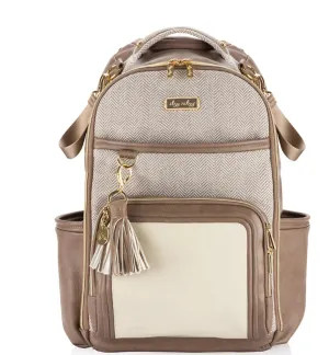 Boss plus Backpack Diaper Bag with Insulated Pockets, Vanilla Latte