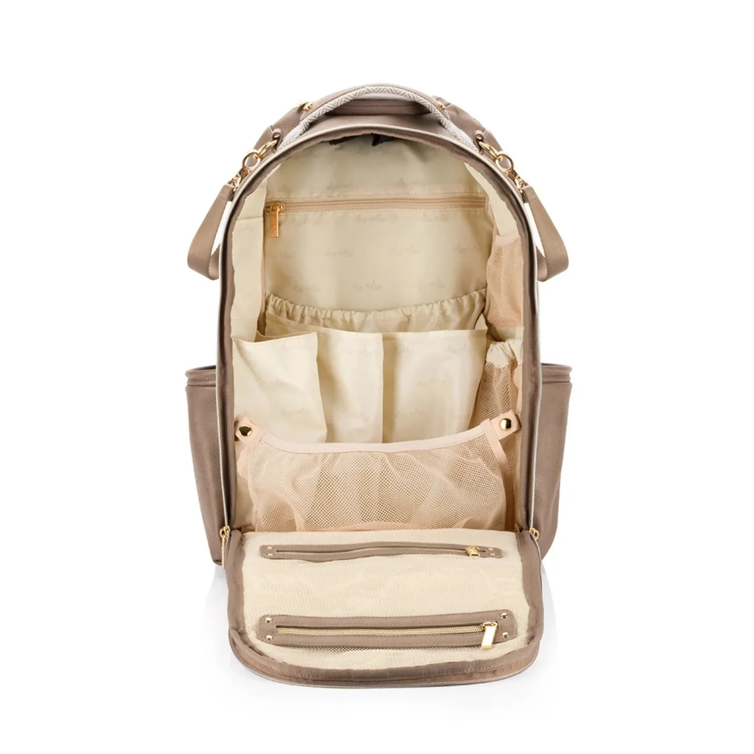 Boss plus Backpack Diaper Bag with Insulated Pockets, Vanilla Latte