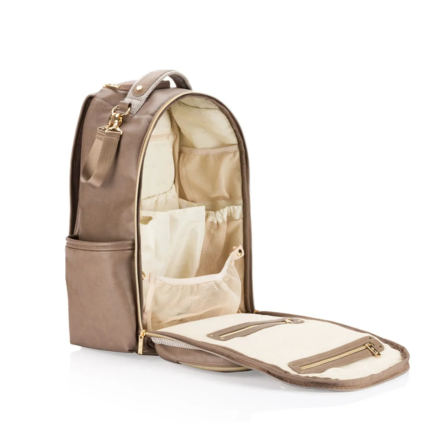 Boss plus Backpack Diaper Bag with Insulated Pockets, Vanilla Latte