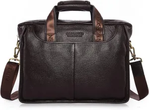 BOSTANTEN Leather Briefcase Handbag Messenger Business Bags for Men