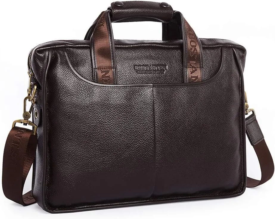 BOSTANTEN Leather Briefcase Handbag Messenger Business Bags for Men