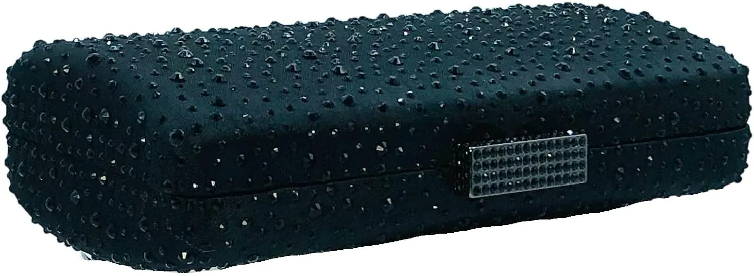 Boutique De FGG Elegant Women Crystal Clutch Purse Formal Evening Bags Wedding Handbags Cocktail Rhinestone Clutch Purse,Mini
