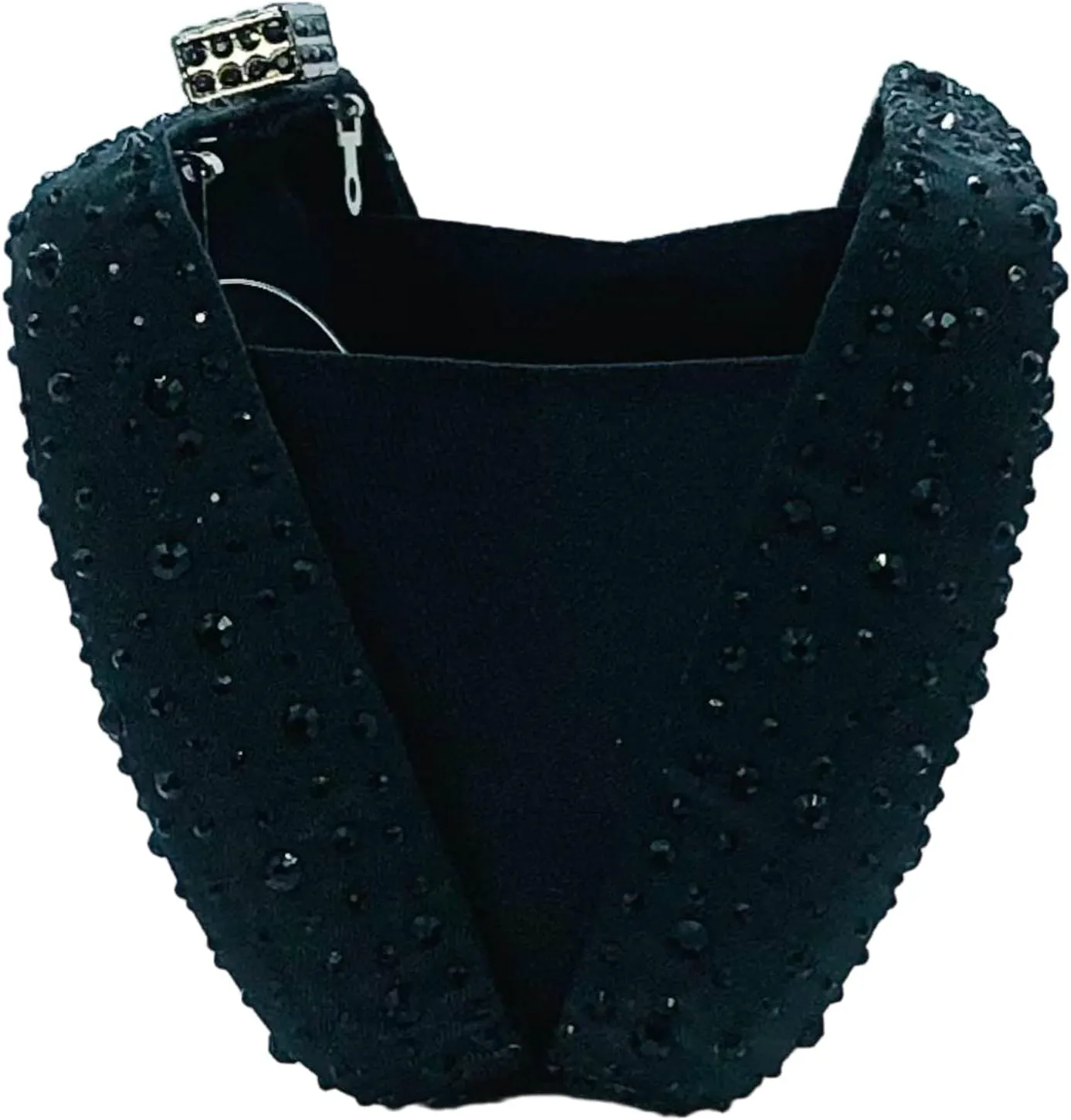 Boutique De FGG Elegant Women Crystal Clutch Purse Formal Evening Bags Wedding Handbags Cocktail Rhinestone Clutch Purse,Mini