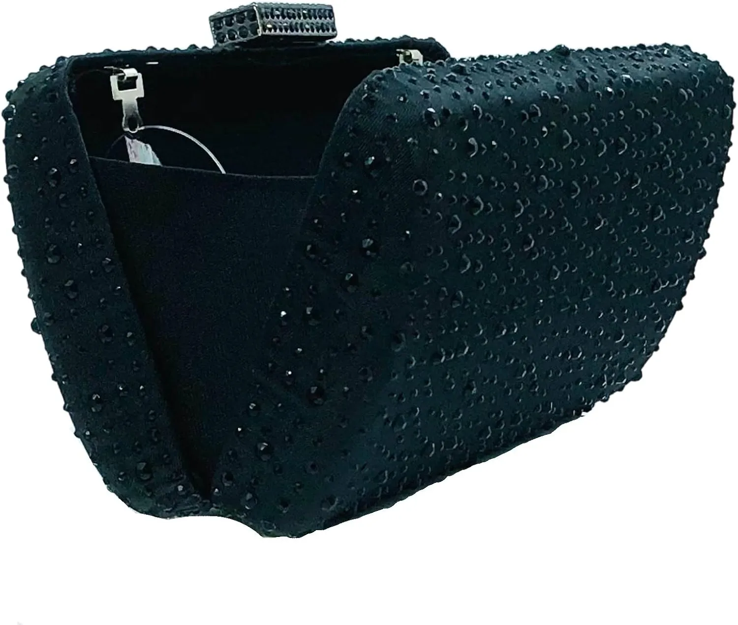 Boutique De FGG Elegant Women Crystal Clutch Purse Formal Evening Bags Wedding Handbags Cocktail Rhinestone Clutch Purse,Mini