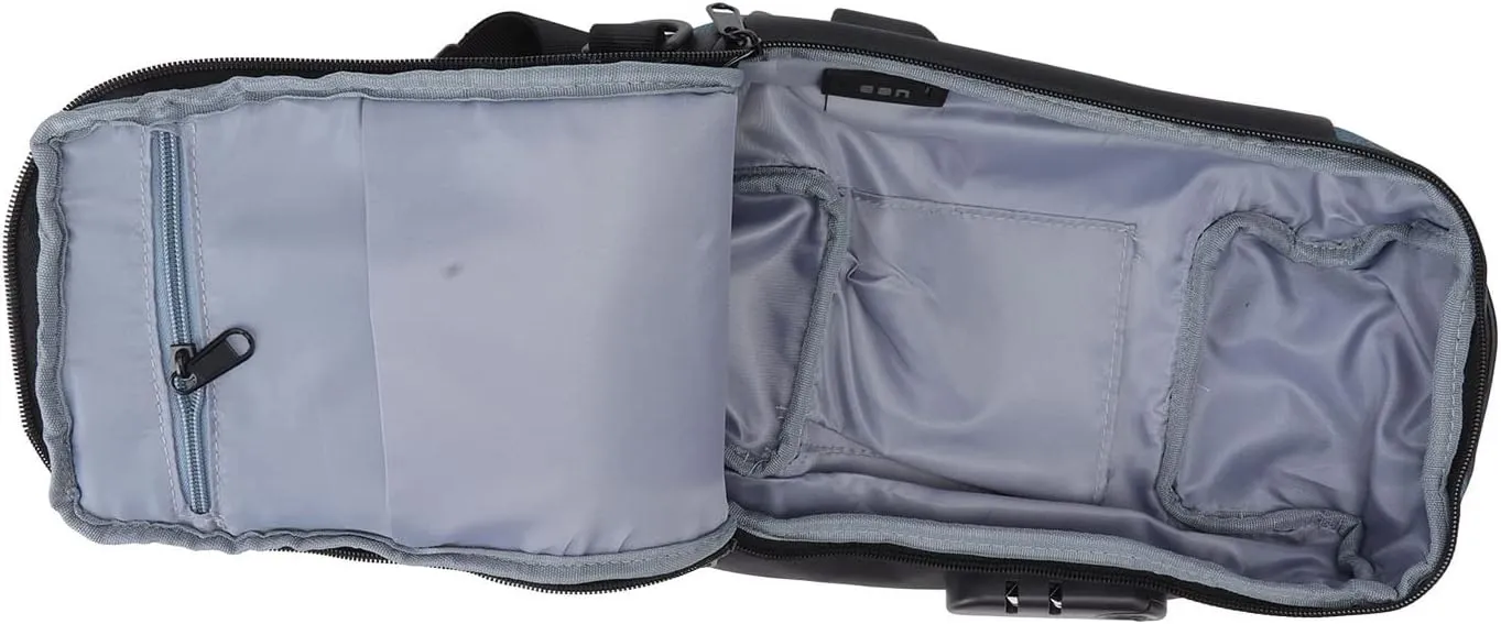 Breathable Large Capacity Lockable Oxford Cloth Shoulder Backpack Portable Sling Bag (Army Green)