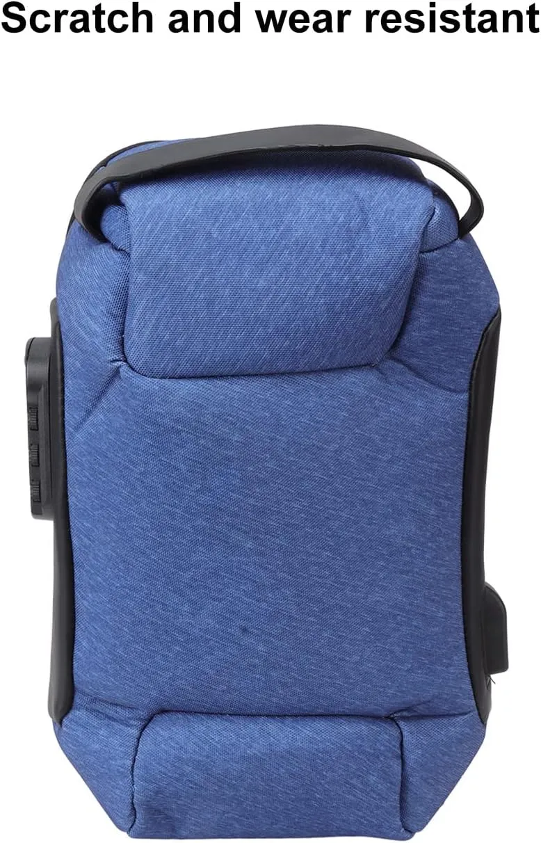 Breathable Large Capacity Lockable Oxford Cloth Shoulder Backpack Portable Sling Bag (Blue)