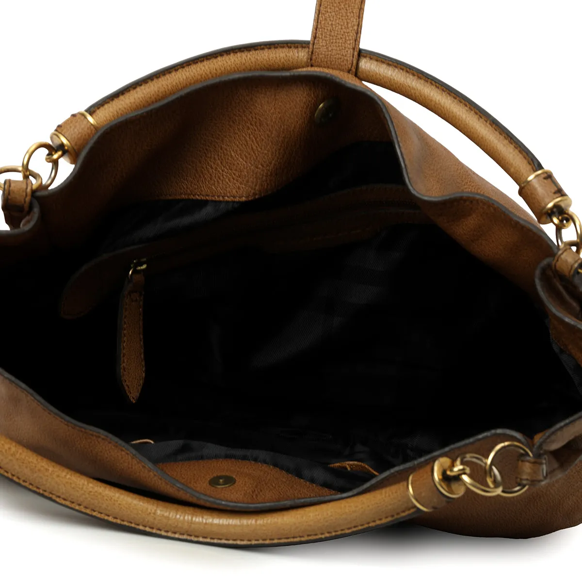 Brown Leather Bartow Hobo Bag Large
