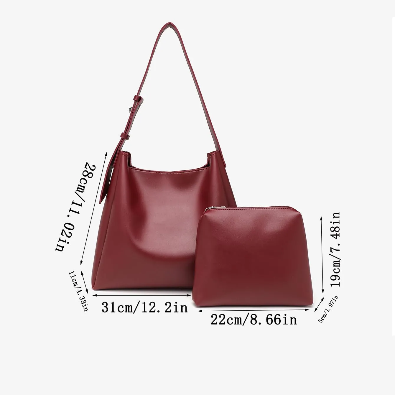 Bucket Tote Purse for Women Retro PU Leather Crossbody Shoulder Handbags Large Capacity Hobo Bag with Pockets