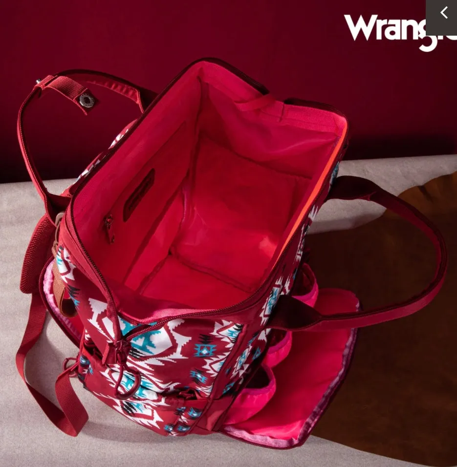 Burgundy  Wrangler Aztec Backpack