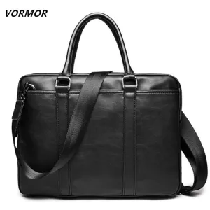 Business Brand Promotion Bag VORMOR Men Famous Man Laptop Bag Bag Leather Shoulder Luxury Briefcase Feature-rich Act now Simple maleta bolsa