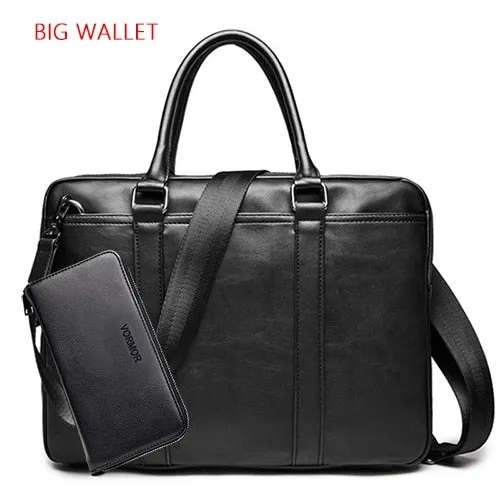 Business Brand Promotion Bag VORMOR Men Famous Man Laptop Bag Bag Leather Shoulder Luxury Briefcase Feature-rich Act now Simple maleta bolsa