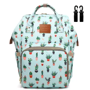 Cactus Diaper Bag Backpack, Women Waterproof Travel Nappy Bag for Baby Care