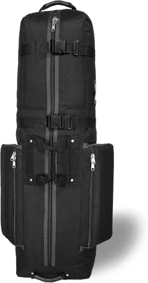 CaddyDaddy Constrictor Soft-Sided Golf Travel Bag Cover with Padded Top, Wheels & Lockable Oversized Zippers | Case for Transporting Clubs on Airlines | 1 Year Travel Case Replacement Coverage