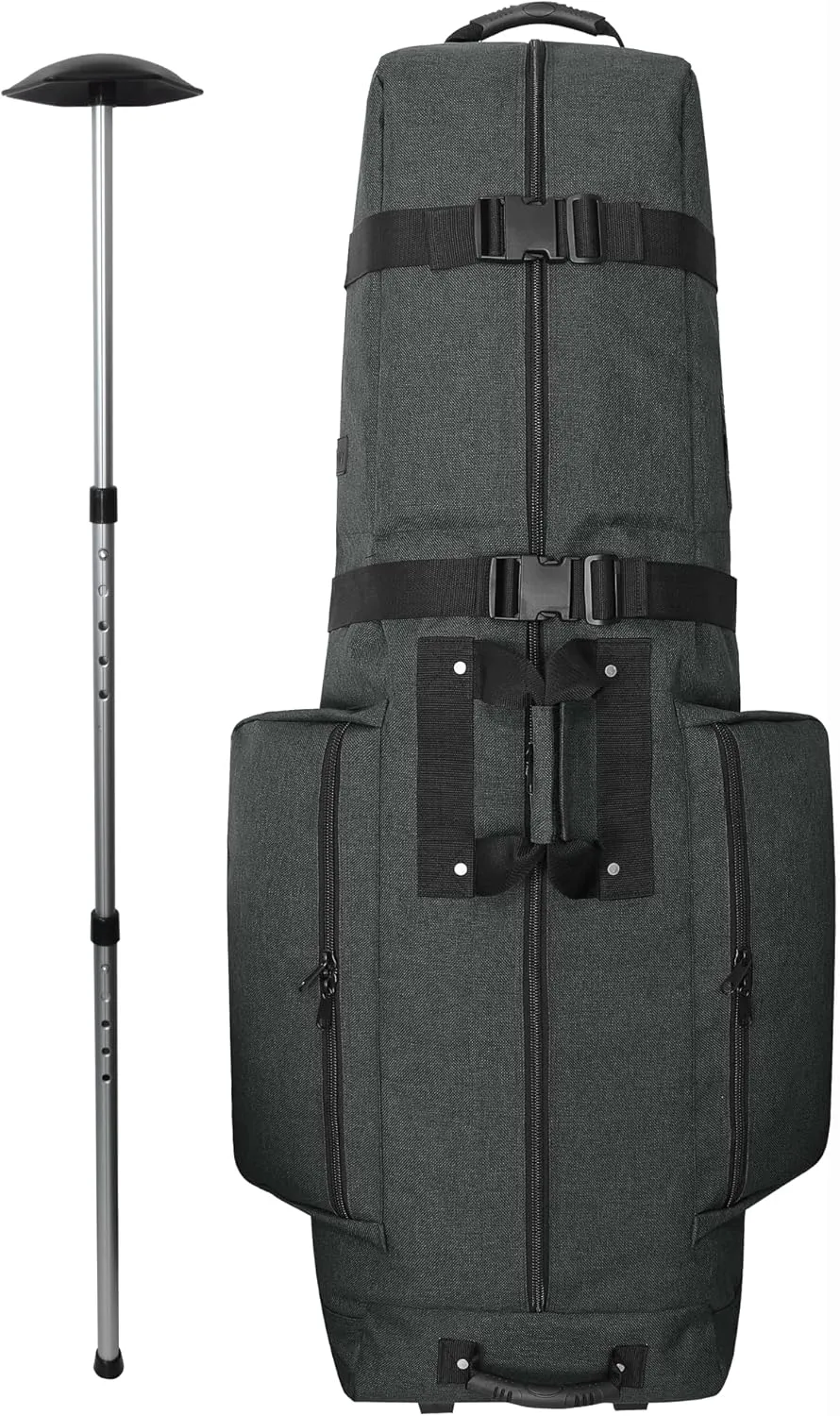 CaddyDaddy Constrictor Soft-Sided Golf Travel Bag Cover with Padded Top, Wheels & Lockable Oversized Zippers | Case for Transporting Clubs on Airlines | 1 Year Travel Case Replacement Coverage