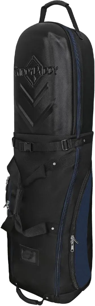 CaddyDaddy Enforcer Golf Travel Bag Soft-Sided Cover with Hard Top Protection, Wheels & Lockable X-Large Zippers. Case for Transporting Golf Clubs on Airlines, 1 Year Travel Case Replacement Coverage