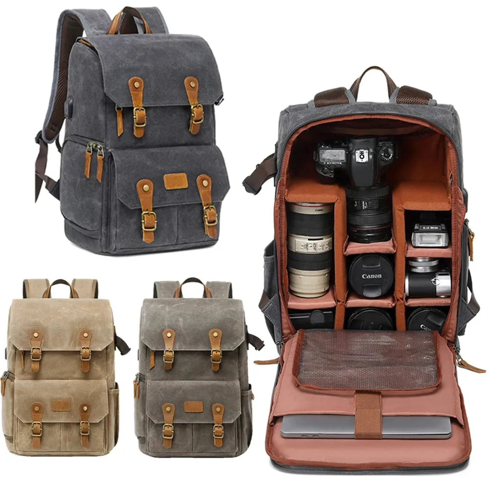 Canvas Camera and Drone Backpack