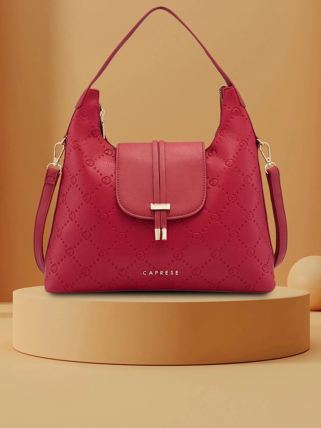 Caprese Brianna Medium Red Hobo Bag